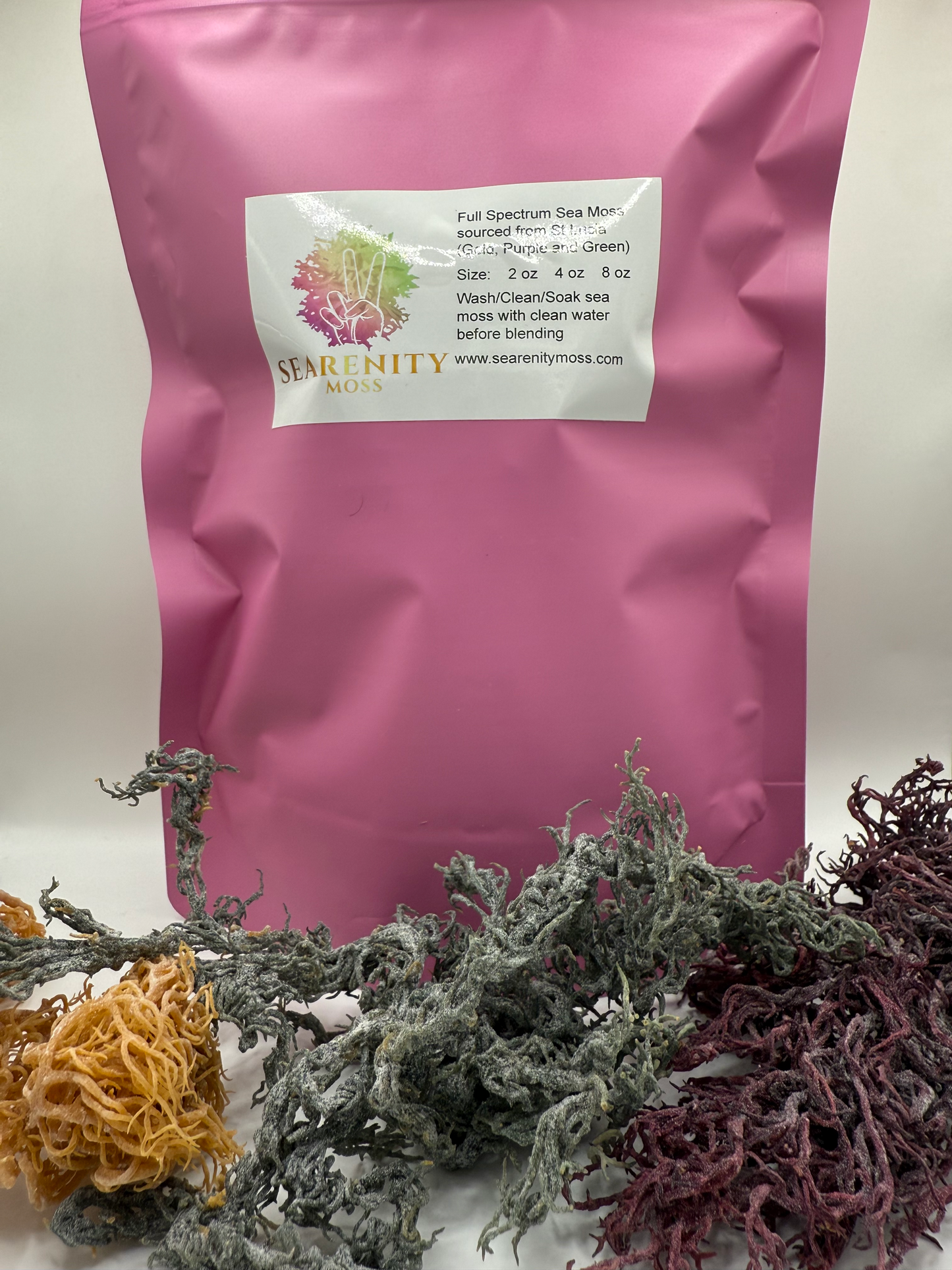 Raw/Dried Full Spectrum Sea Moss (Gold, Purple, and Green Sea Moss)- 2 Oz,4 Oz, or 8 Oz